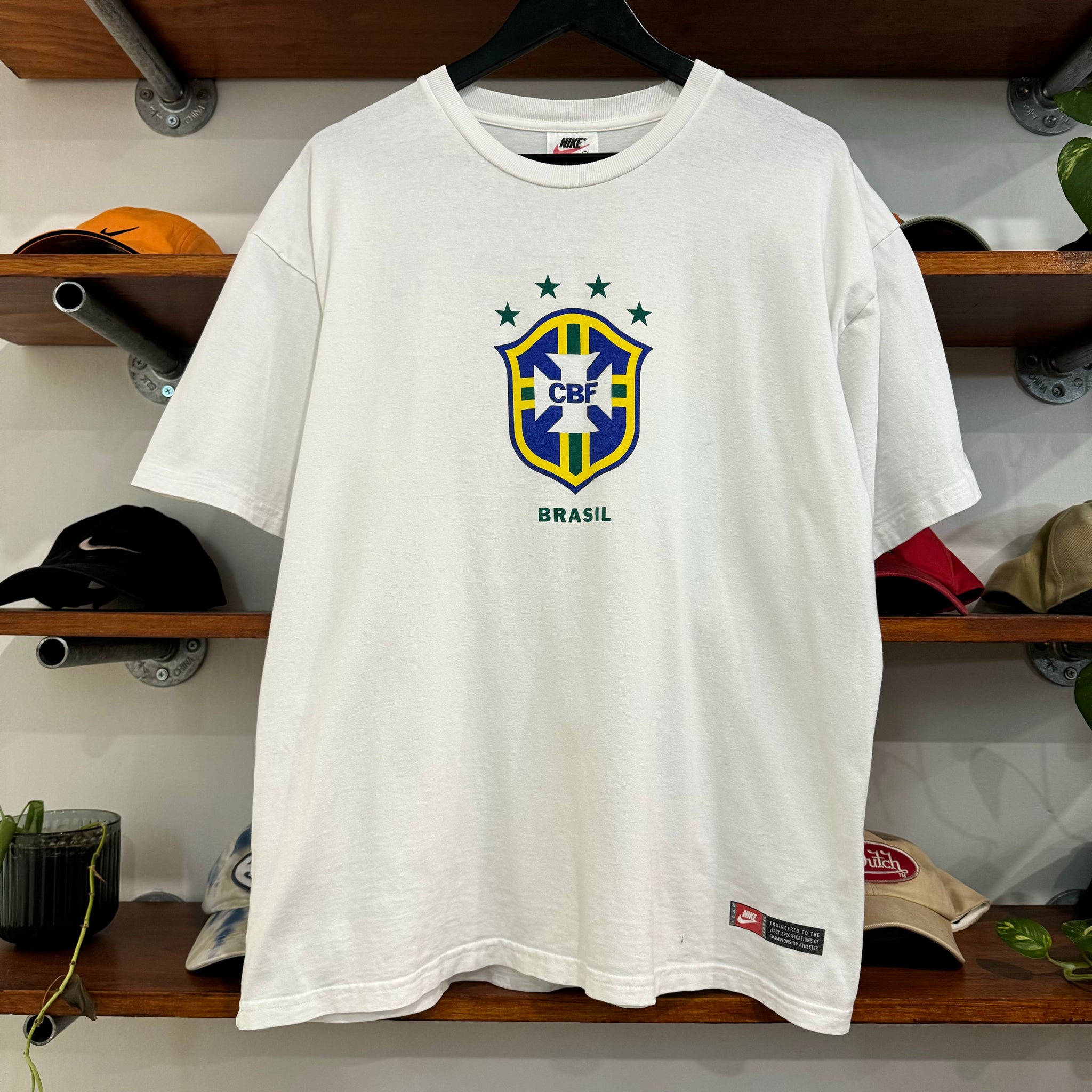 1990'S NIKE BRASIL 'FUTEBOL' TEE - L