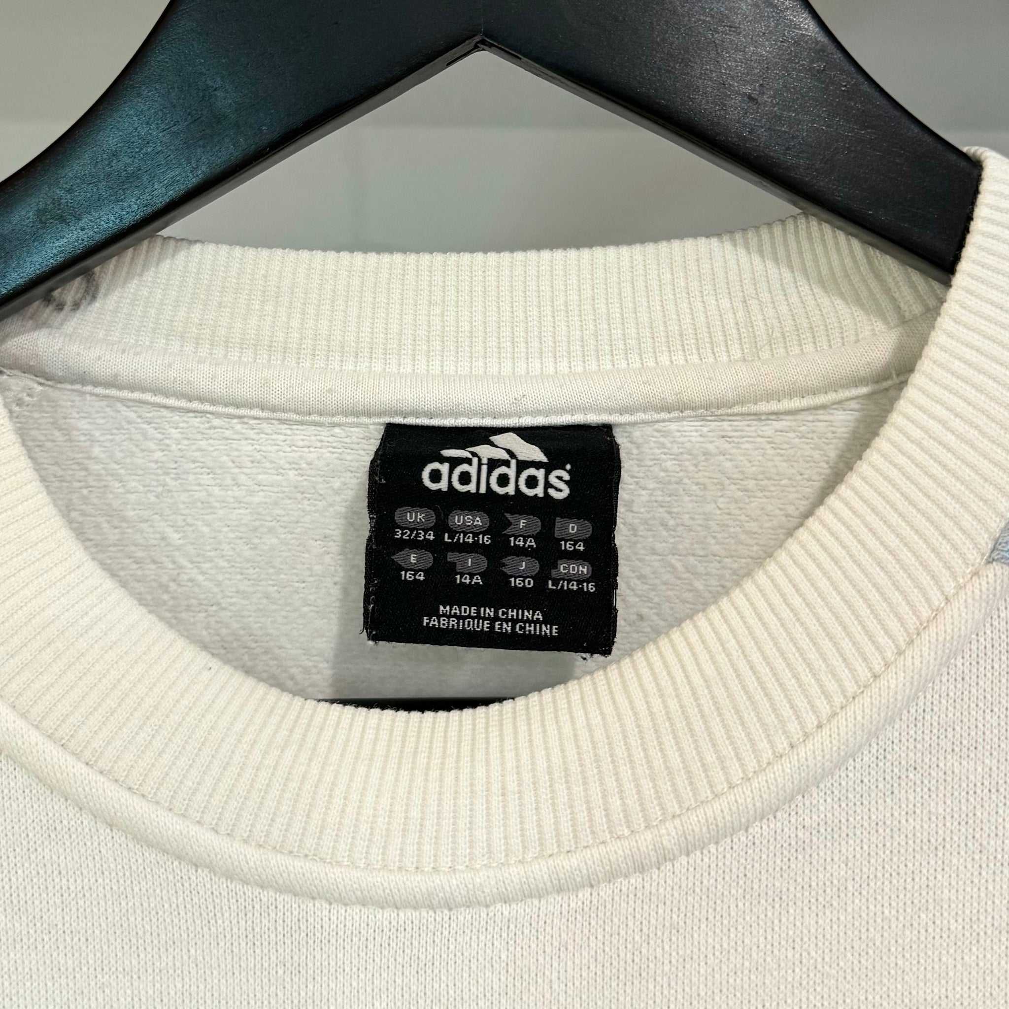 2000'S ADIDAS 3 STRIPE SWEATSHIRT - S