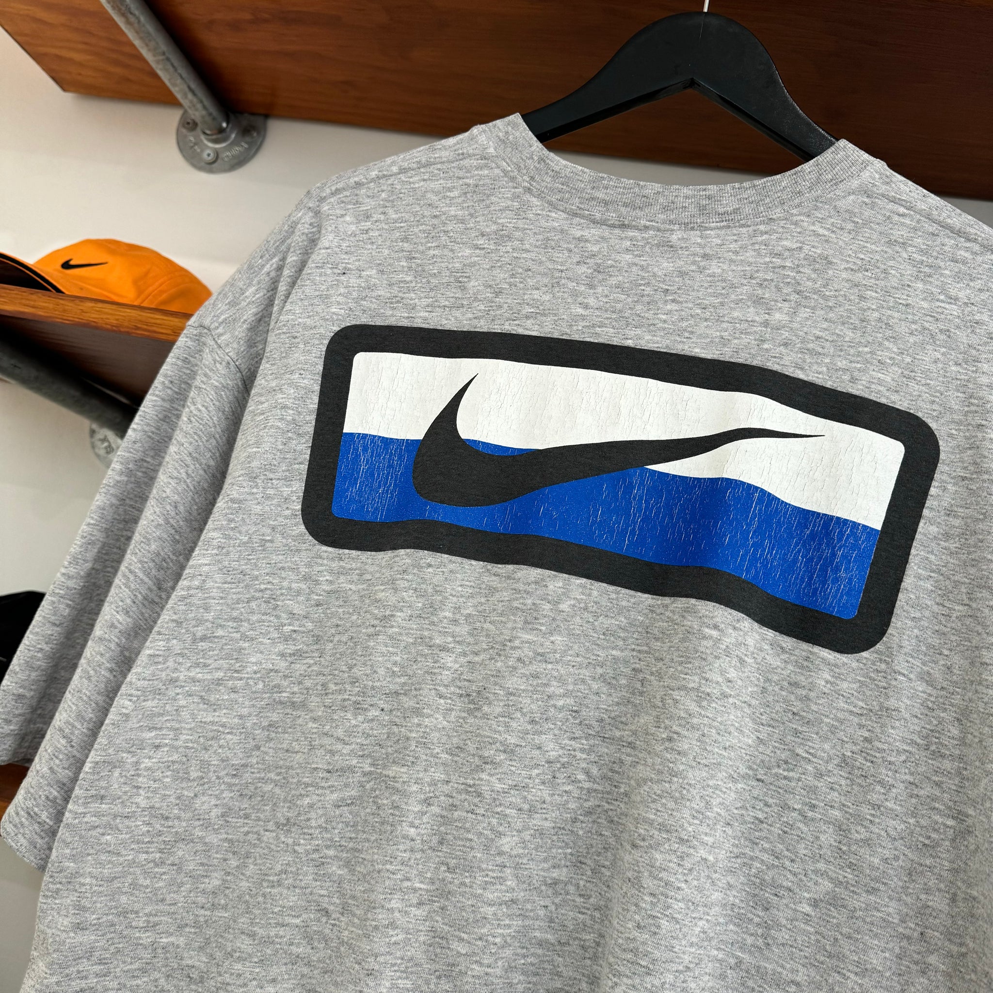 1990'S NIKE SWOOSH GRAPHIC DOUBLE SIDED TEE - XL