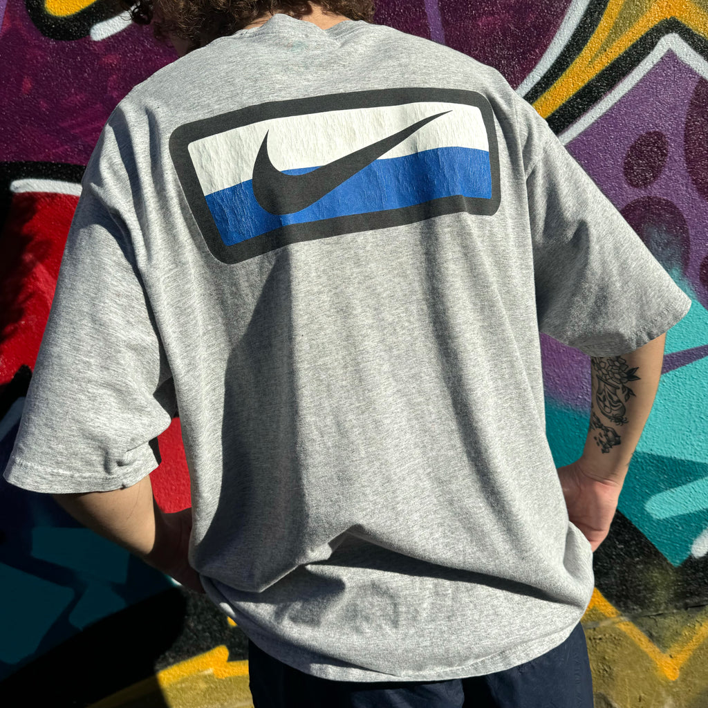 1990'S NIKE SWOOSH GRAPHIC DOUBLE SIDED TEE - XL
