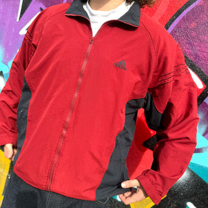 2000'S ADIDAS LOGO TWO-TONE JACKET - L