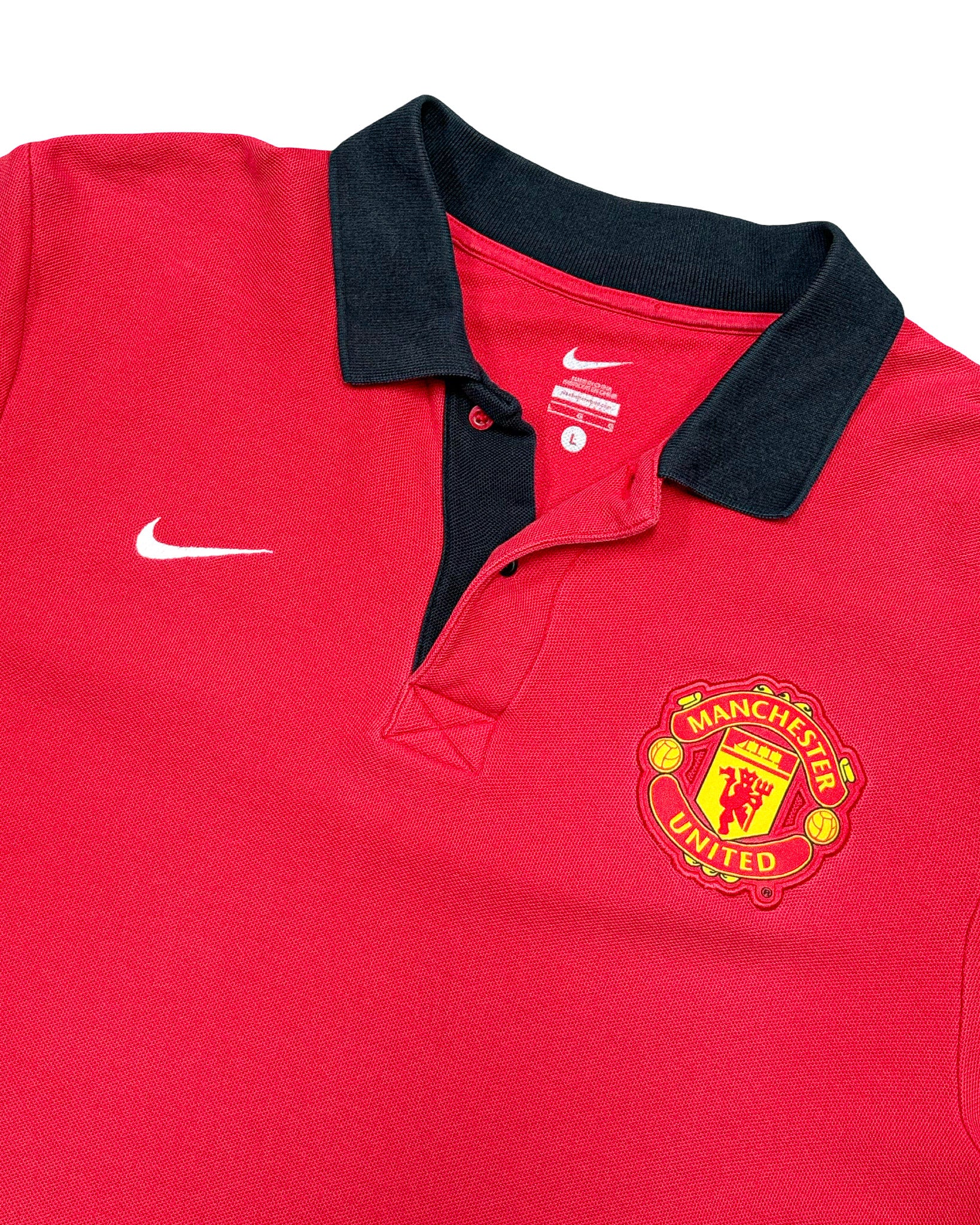 2000'S NIKE MANCHESTER UNITED F.C POLO SHIRT - L