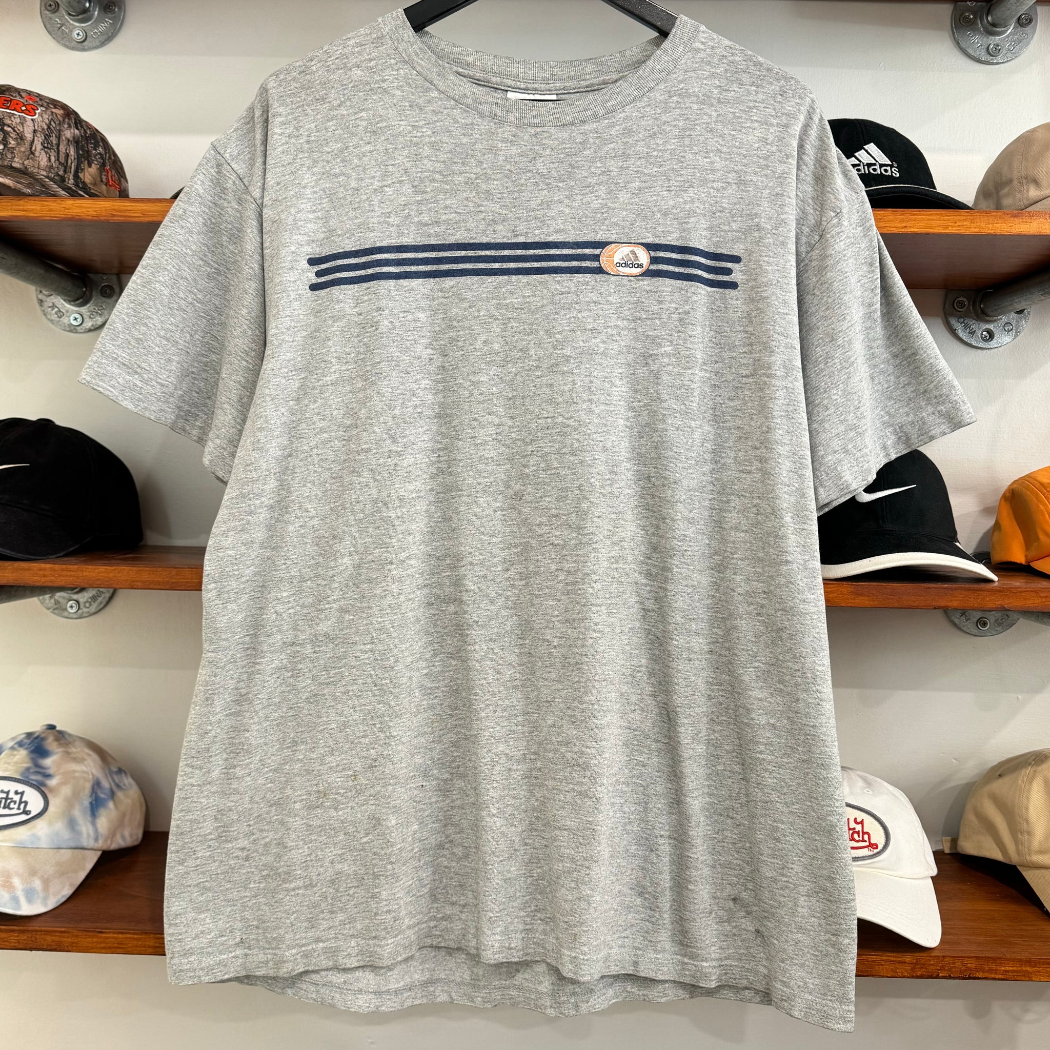 1990'S ADIDAS 'BASELINE RECORDS' GRAPHIC TEE - L