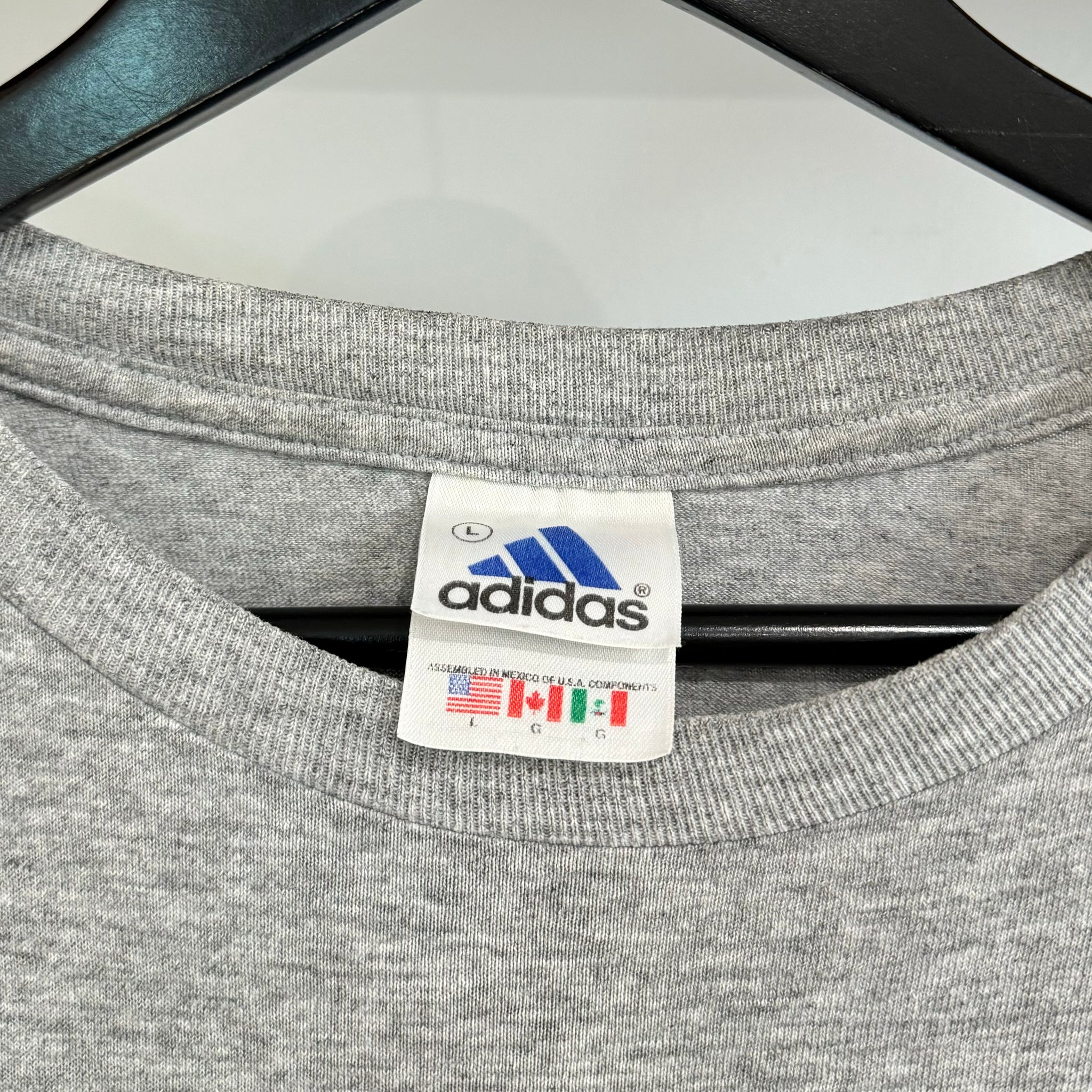 1990'S ADIDAS 'BASELINE RECORDS' GRAPHIC TEE - L