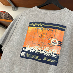 1990'S ADIDAS 'BASELINE RECORDS' GRAPHIC TEE - L