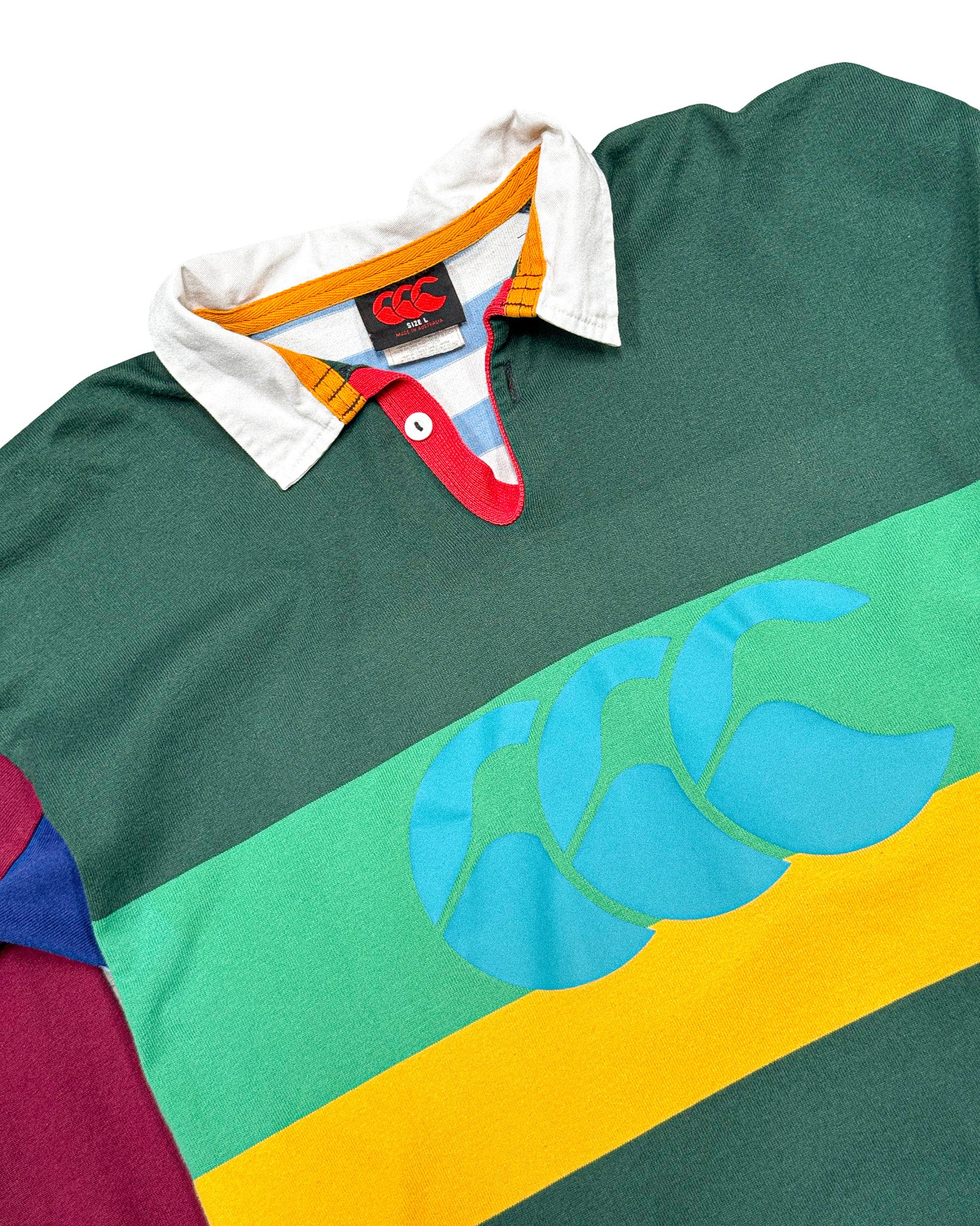 1990'S CANTERBURY 'UGLIES' RUGBY POLO SHIRT - M/L