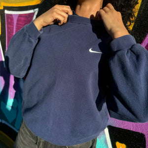 1990'S NIKE SWOOSH EMBROIDERED SWEATSHIRT - S