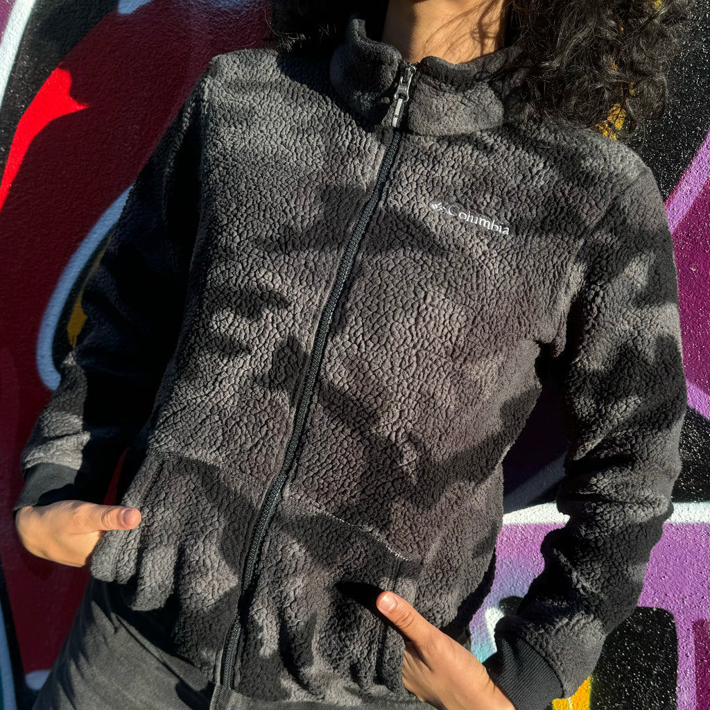 2000'S COLUMBIA CAMOUFLAGE FLEECE JACKET - S