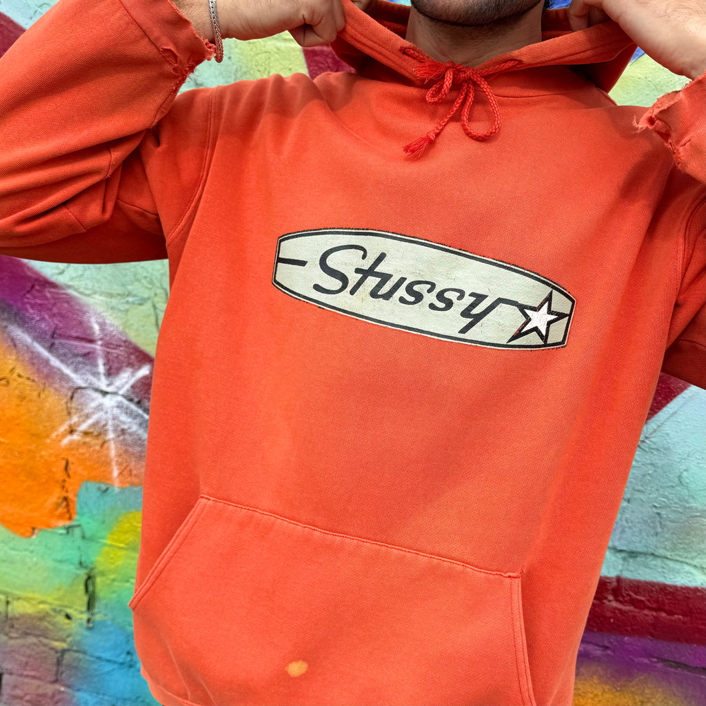 2000'S STUSSY GRAPHIC HOODIE - M