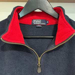 1990'S POLO RALPH LAUREN FLEECE 1/4 ZIP - XXL