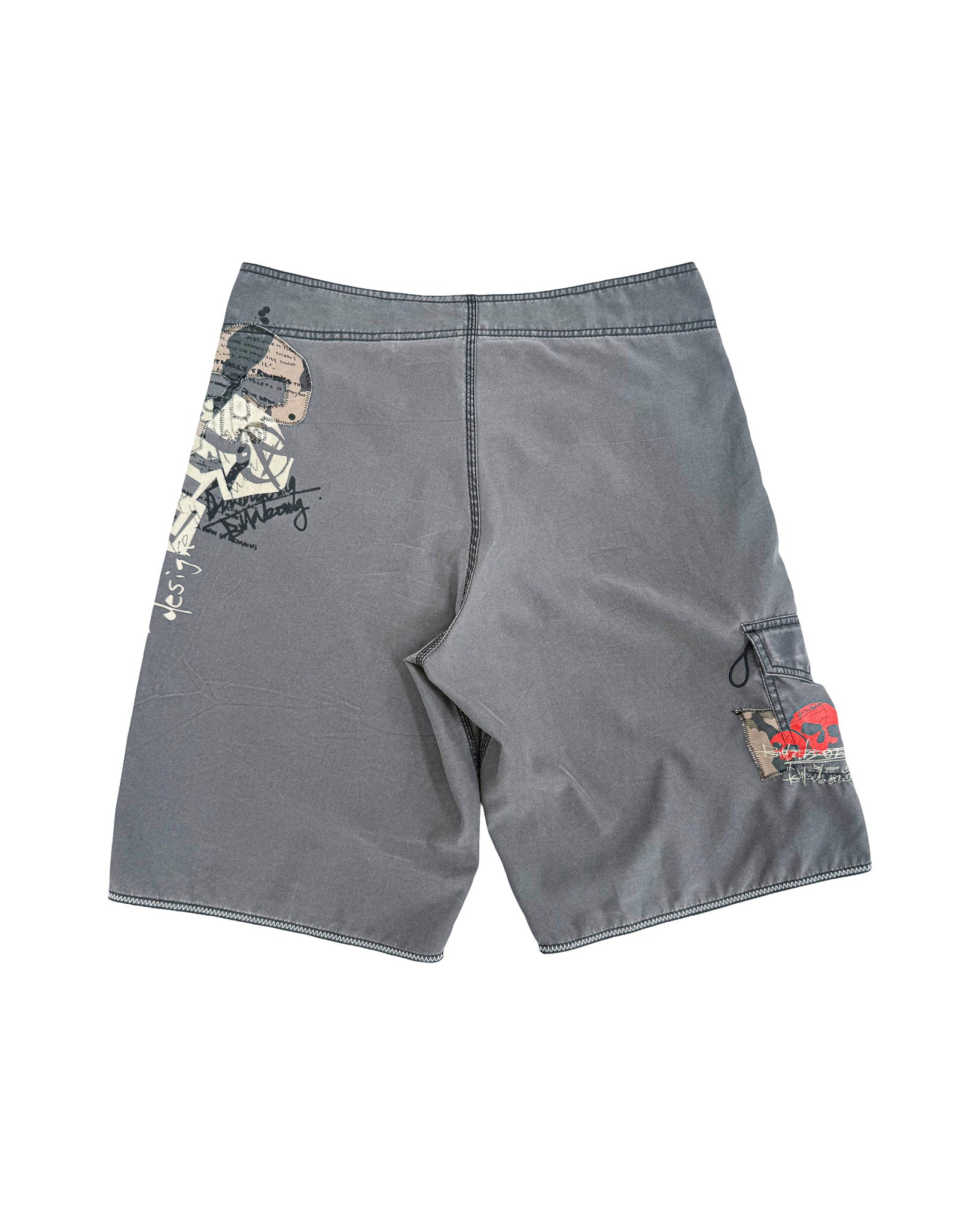 2000'S BILLABONG SKULL BOARD SHORTS - 36