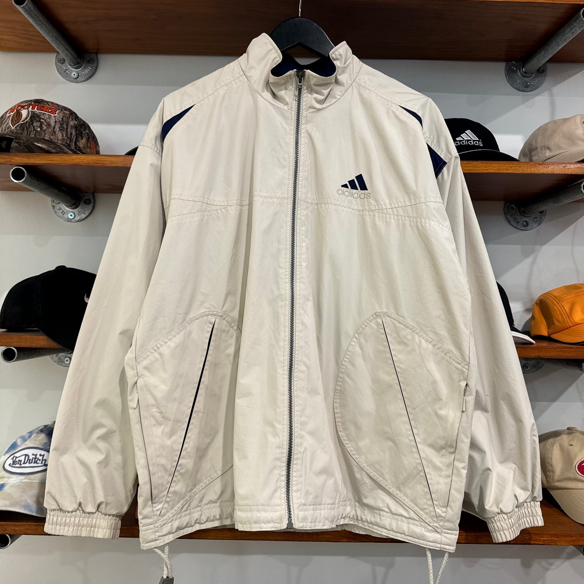 1999 ADIDAS LOGO PANELS JACKET - L