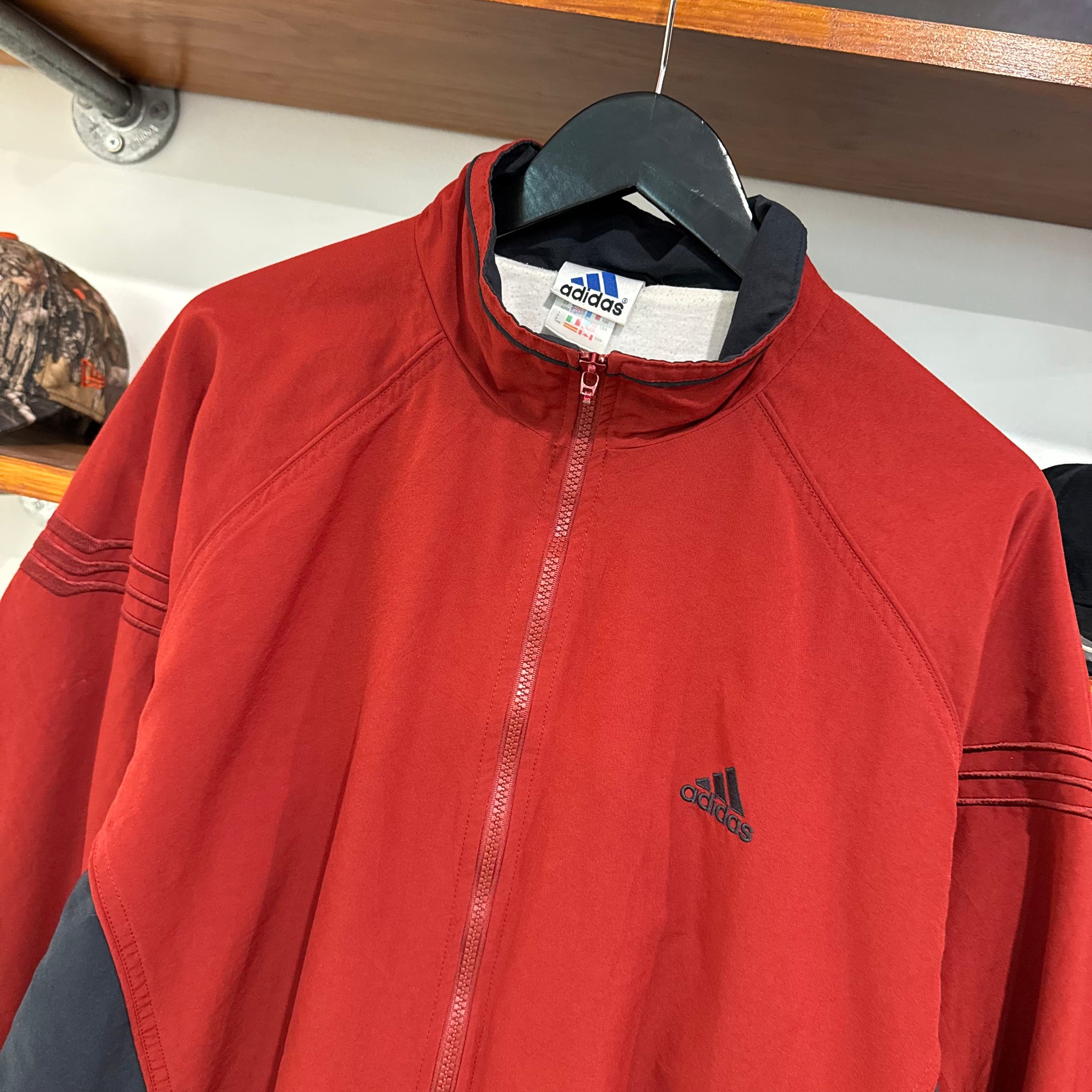 2000'S ADIDAS LOGO TWO-TONE JACKET - L