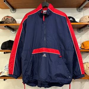 2000'S ADIDAS TWO-TONE 1/4 ZIP JACKET - L/XL
