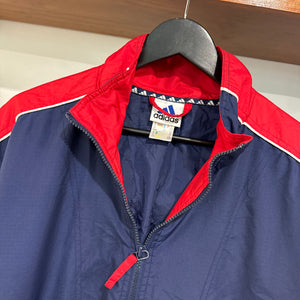 2000'S ADIDAS TWO-TONE 1/4 ZIP JACKET - L/XL