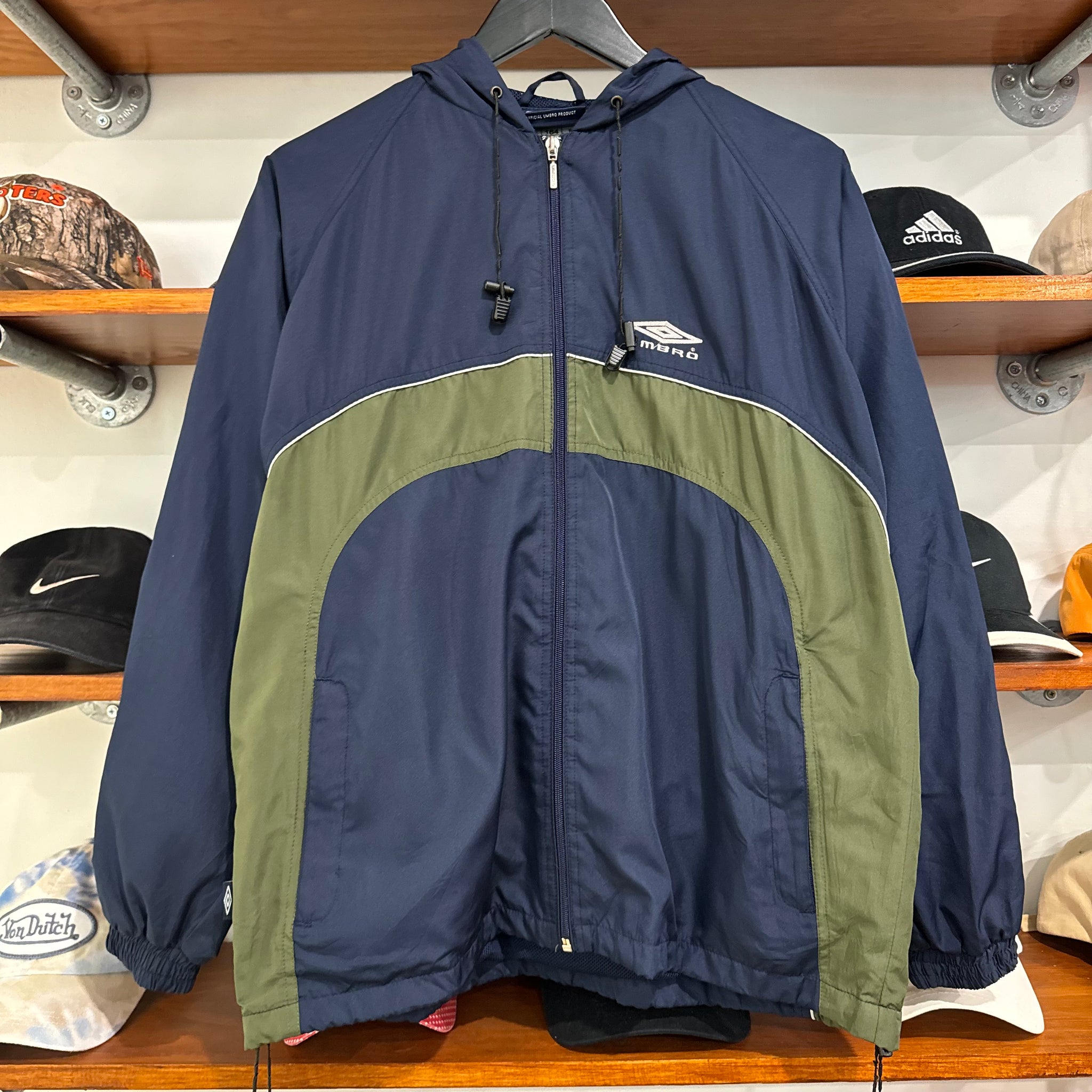 1990'S UMBRO LOGO TWO-TONE JACKET - M