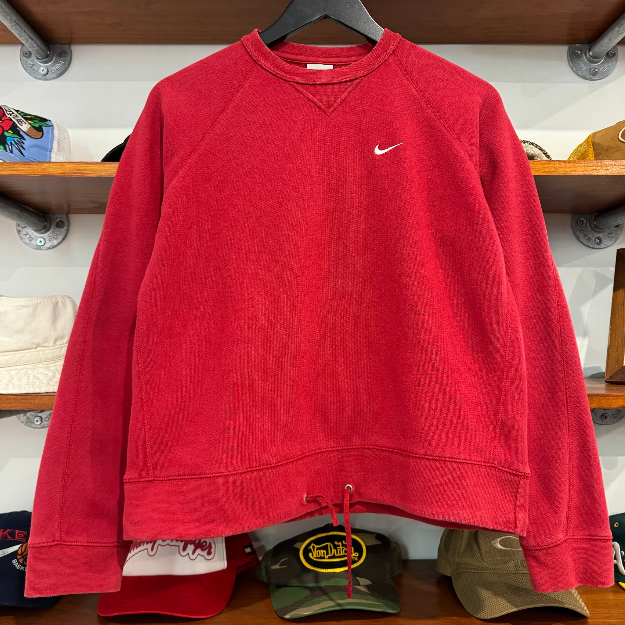 2000'S NIKE SWOOSH EMBROIDERED SWEATSHIRT - S