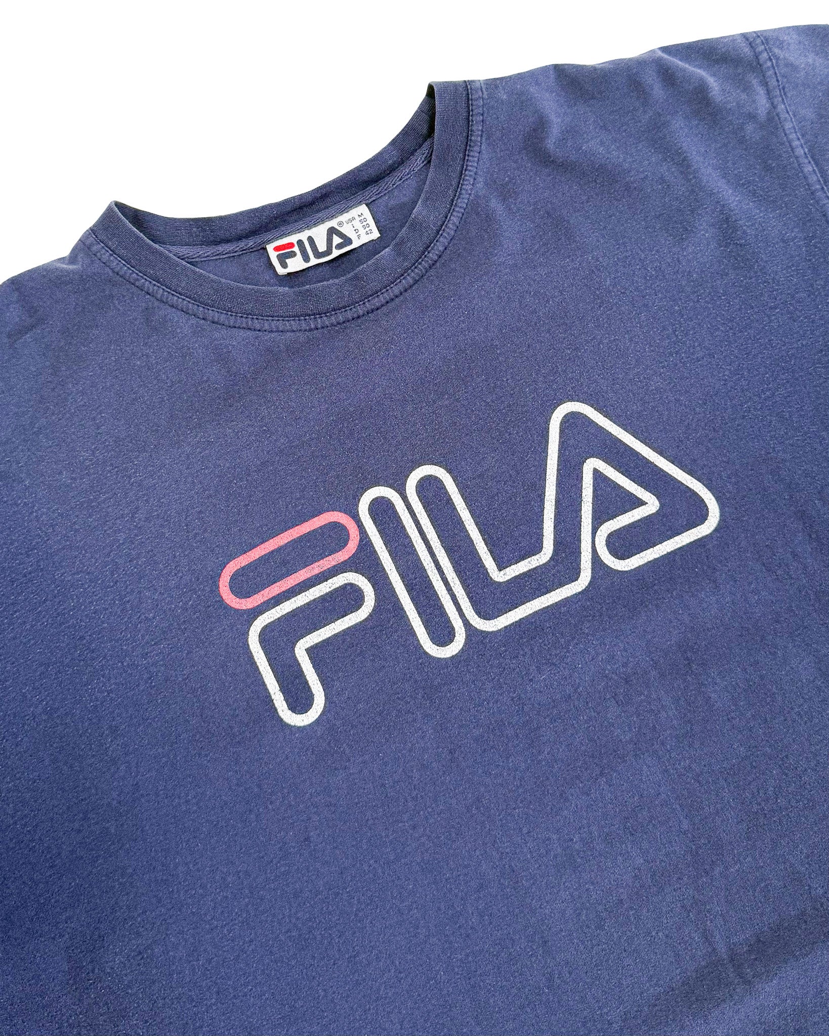 2000'S FILA SPELL OUT GRAPHIC TEE - M