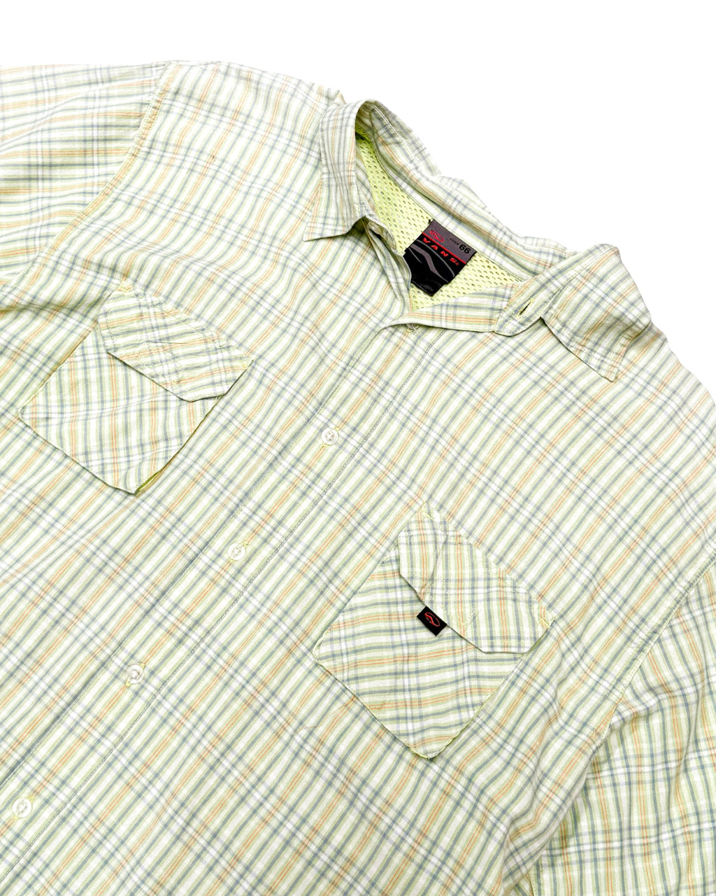 2000'S VANS DOUBLE POCKET PLAID BUTTON - XL