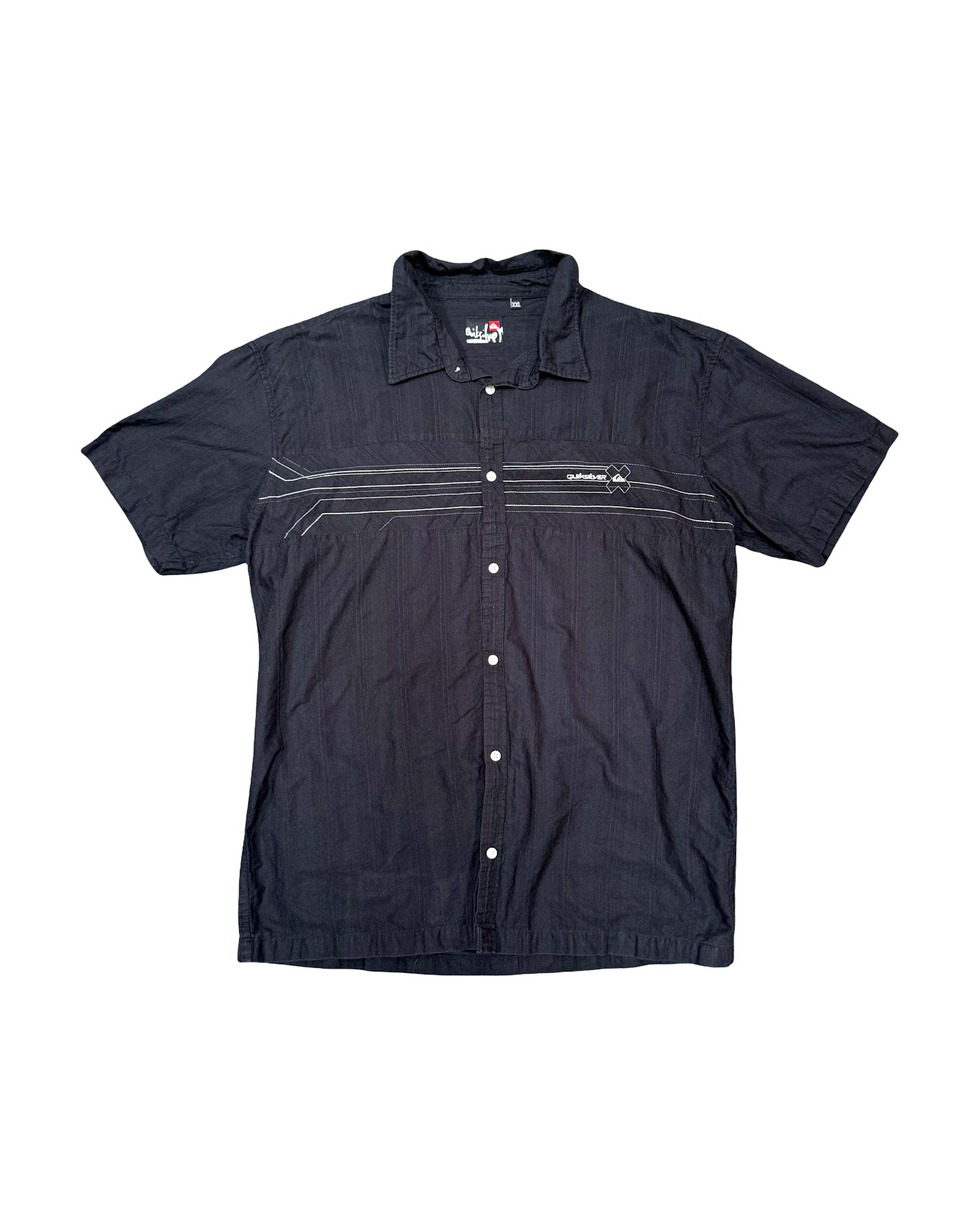 2000'S QUIKSILVER EMBROIDERED BUTTON UP - L/XL