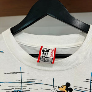 1990'S MICKEY MOUSE A.O.P GRAPHIC TEE - L