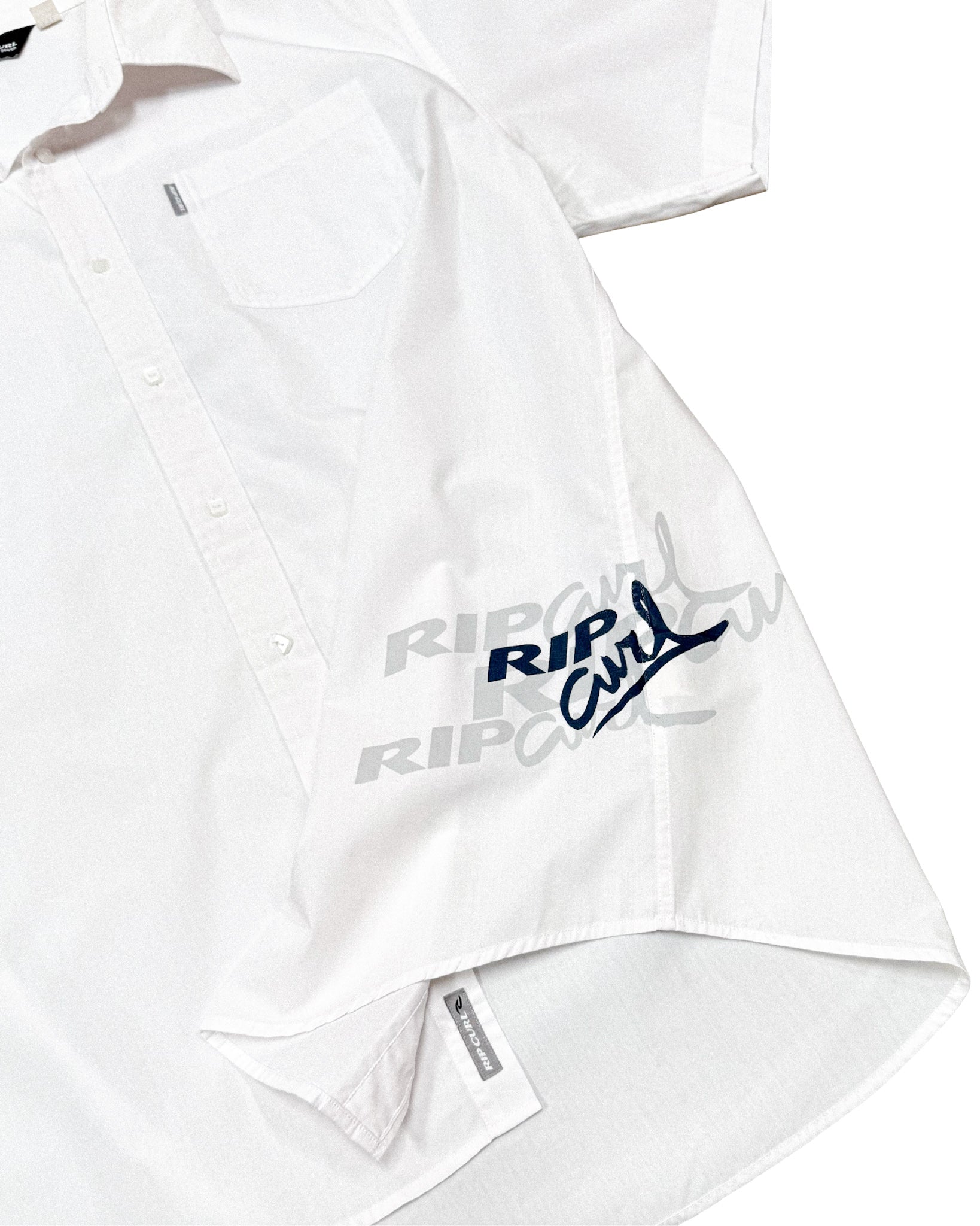 2000'S RIP CURL GRAPHIC BUTTON UP - XL