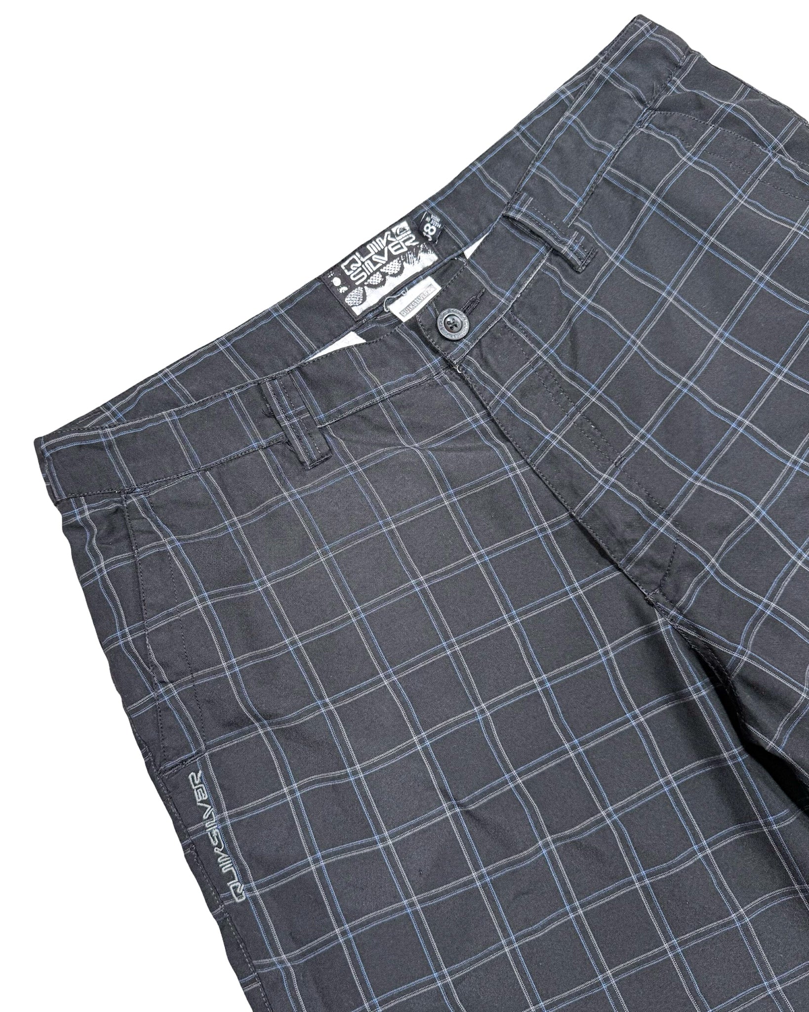 2000'S QUIKSILVER PLAID SHORTS - 38