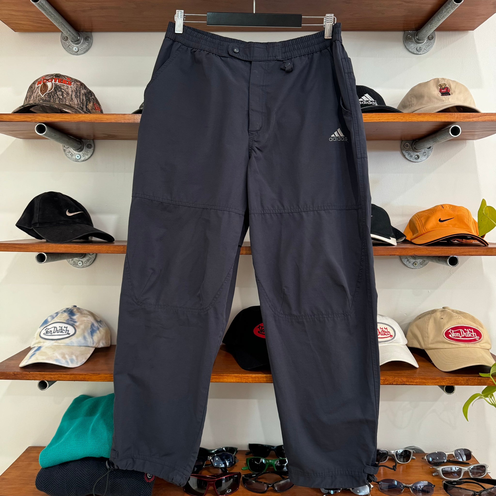 2000 ADIDAS LOGO CARGO TRACK PANTS - M