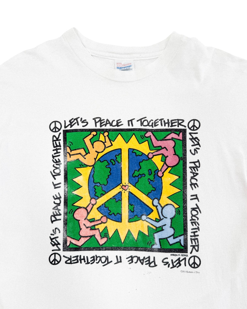 1993 'LET'S PEACE IT TOGETHER' GRAPHIC TEE - L