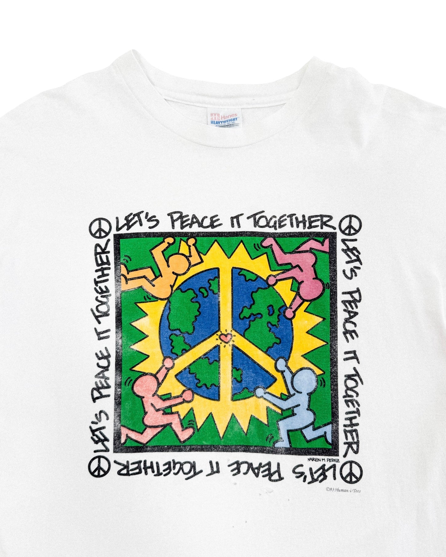 1993 'LET'S PEACE IT TOGETHER' GRAPHIC TEE - L