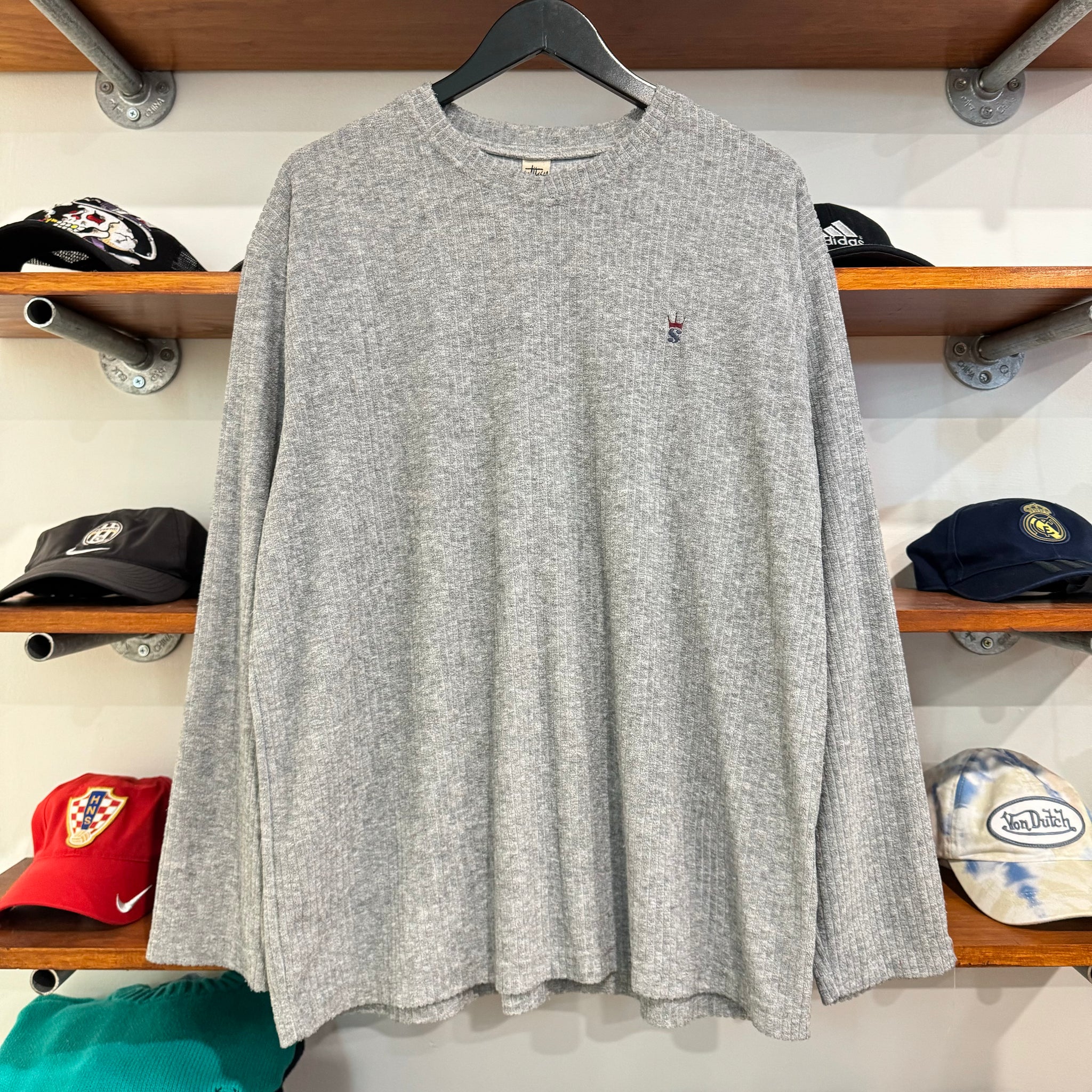 1990'S STUSSY 'MADE IN OZ' TOWEL PULLOVER - L