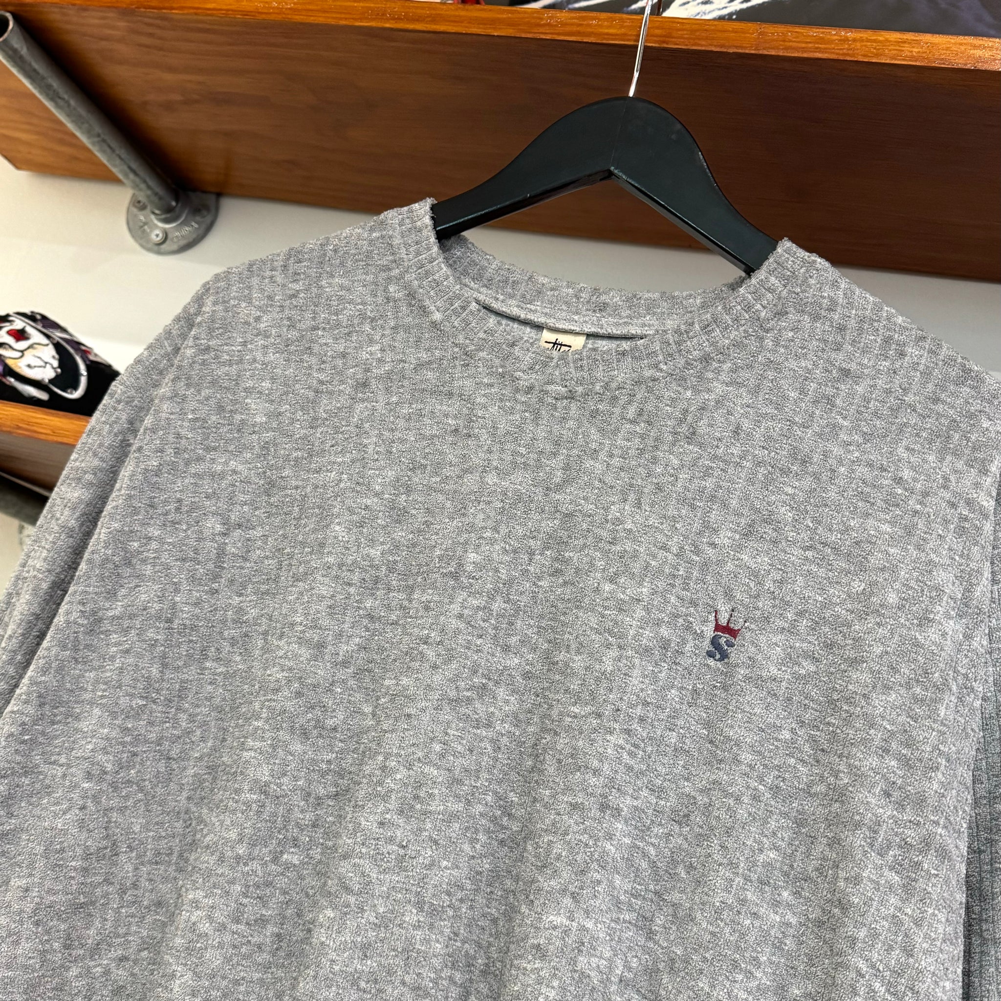1990'S STUSSY 'MADE IN OZ' TOWEL PULLOVER - L