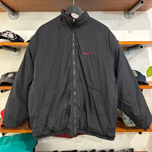 1990'S NIKE SWOOSH REVERSIBLE PUFFER JACKET - XL