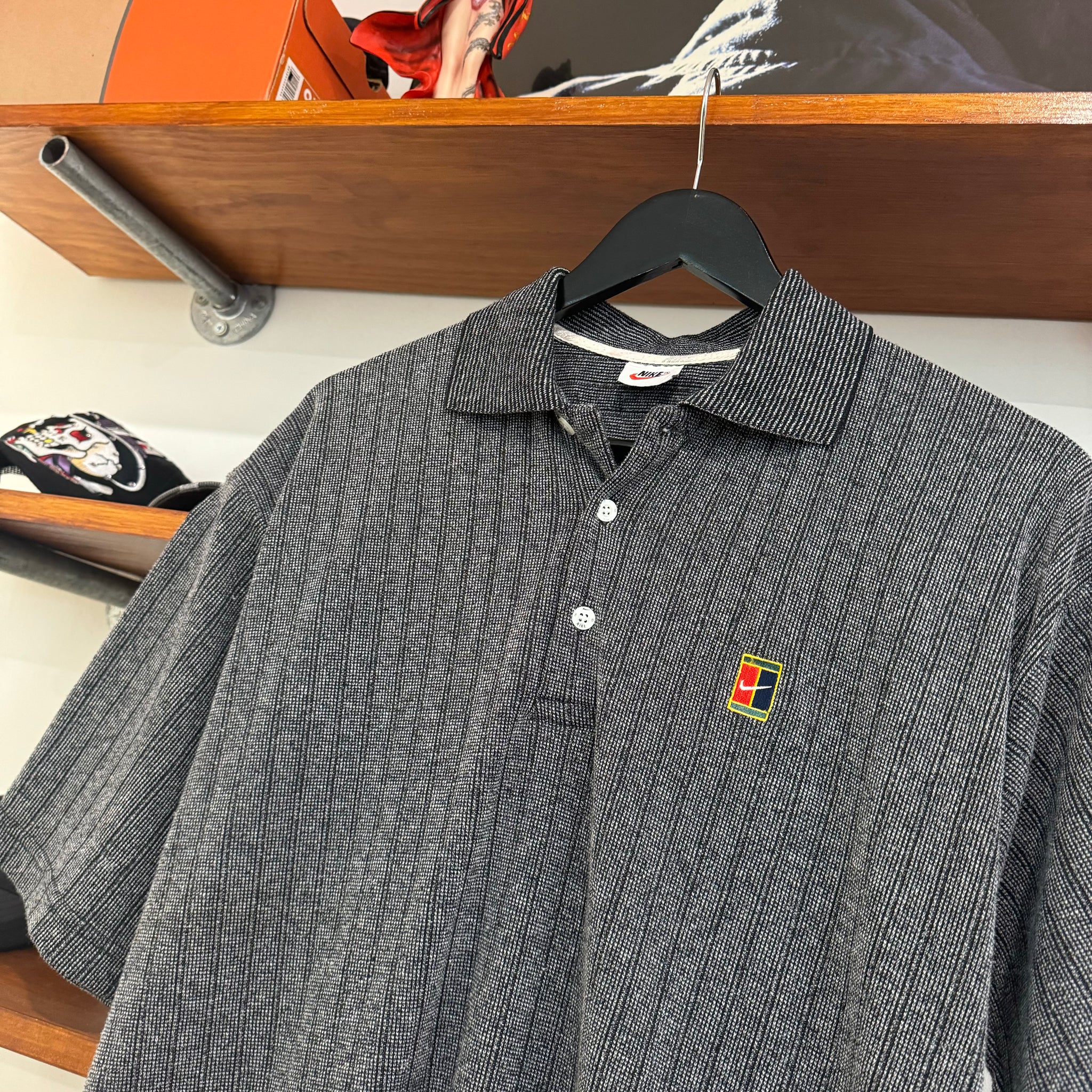 1990'S NIKE CHALLENGE COURT POLO SHIRT - L
