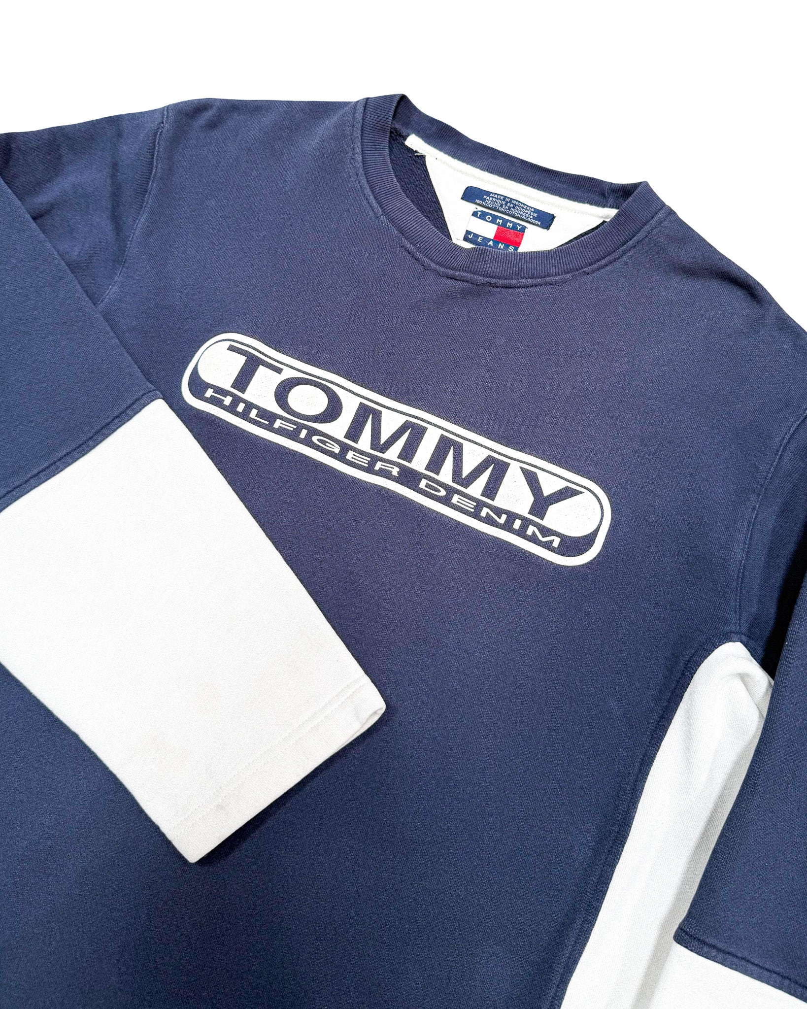 2000'S TOMMY HILFIGER DENIM SWEATSHIRT - L