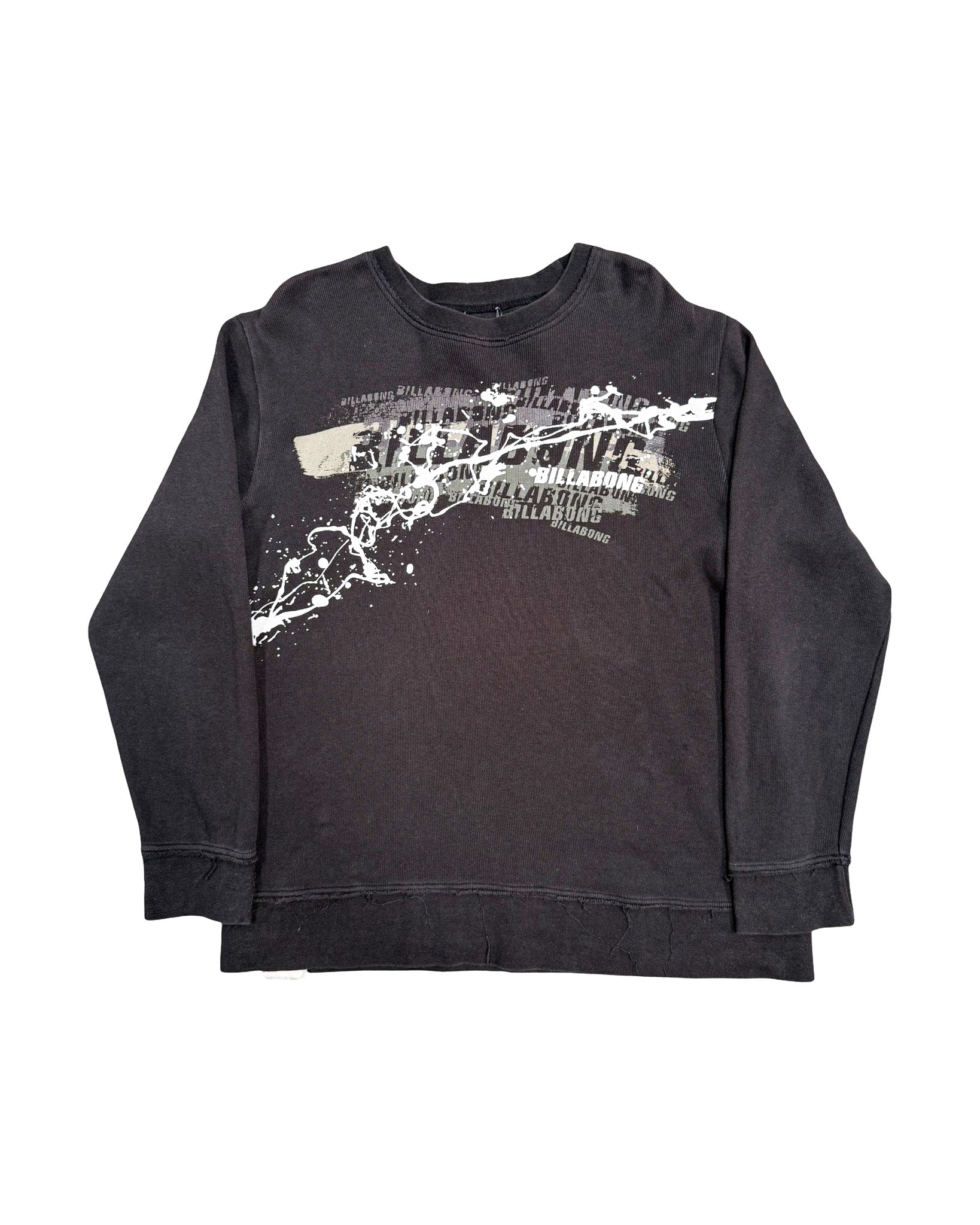 2000'S BILLABONG PAINT SPLAT SWEATSHIRT - L