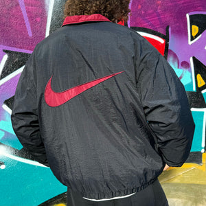 1990'S NIKE SWOOSH REVERSIBLE PUFFER JACKET - XL