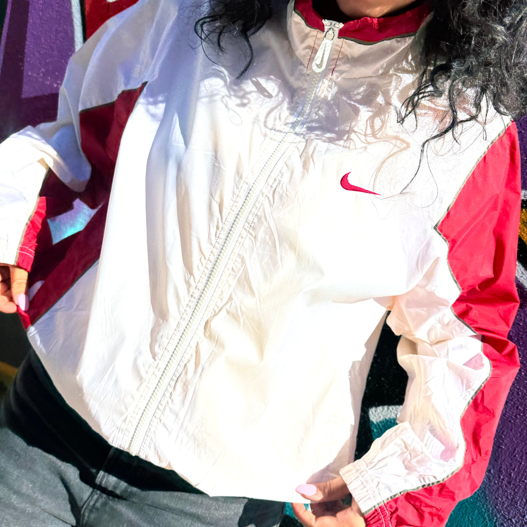 1990'S NIKE SWOOSH PANELS JACKET - L