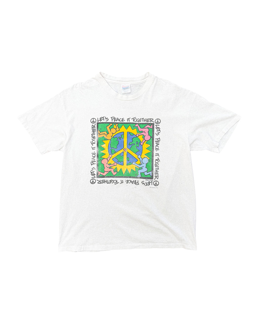 1993 'LET'S PEACE IT TOGETHER' GRAPHIC TEE - L