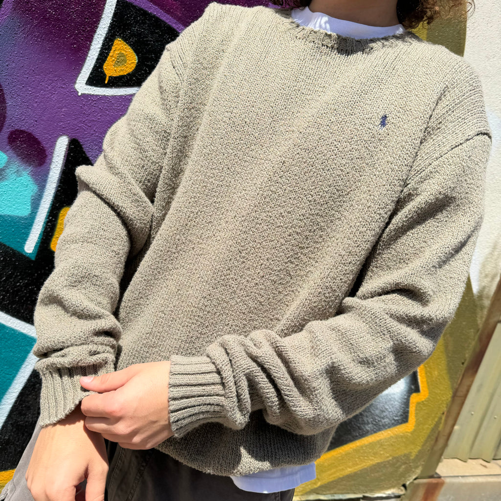 1990'S POLO RALPH LAUREN KNIT SWEATER - XL