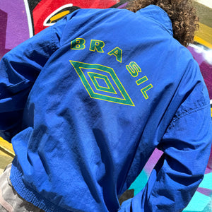 1990'S UMBRO BRAZIL CBF FOOTBALL JACKET - XL