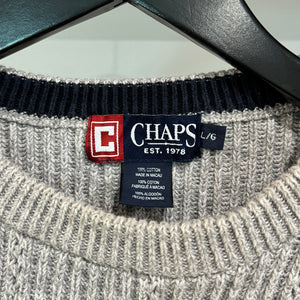 2000'S CHAPS CREST KNIT SWEATER - M