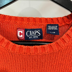 2000'S CHAPS CREST KNIT SWEATER - M