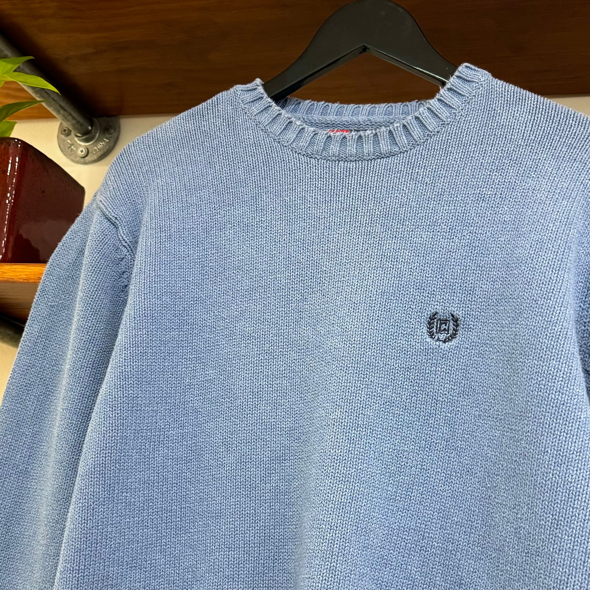 2000'S CHAPS CREST KNIT SWEATER - M