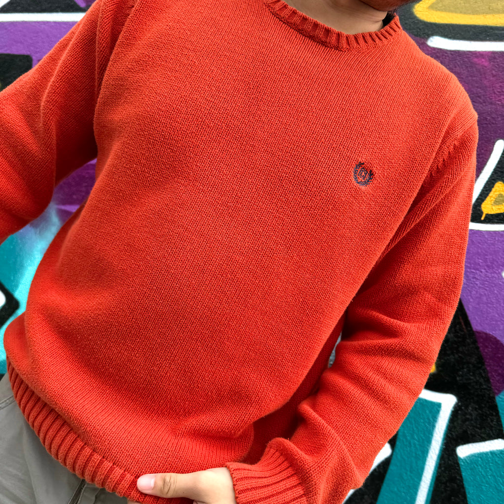 2000'S CHAPS CREST KNIT SWEATER - M