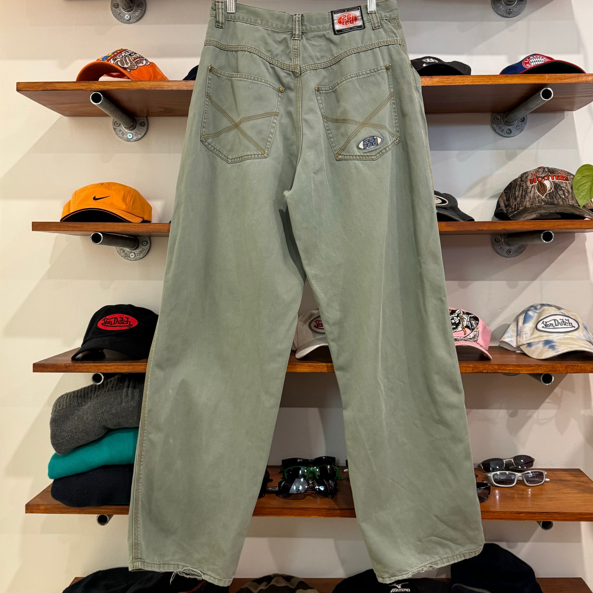 2000'S 26RED EMBROIDERED JEANS - 28