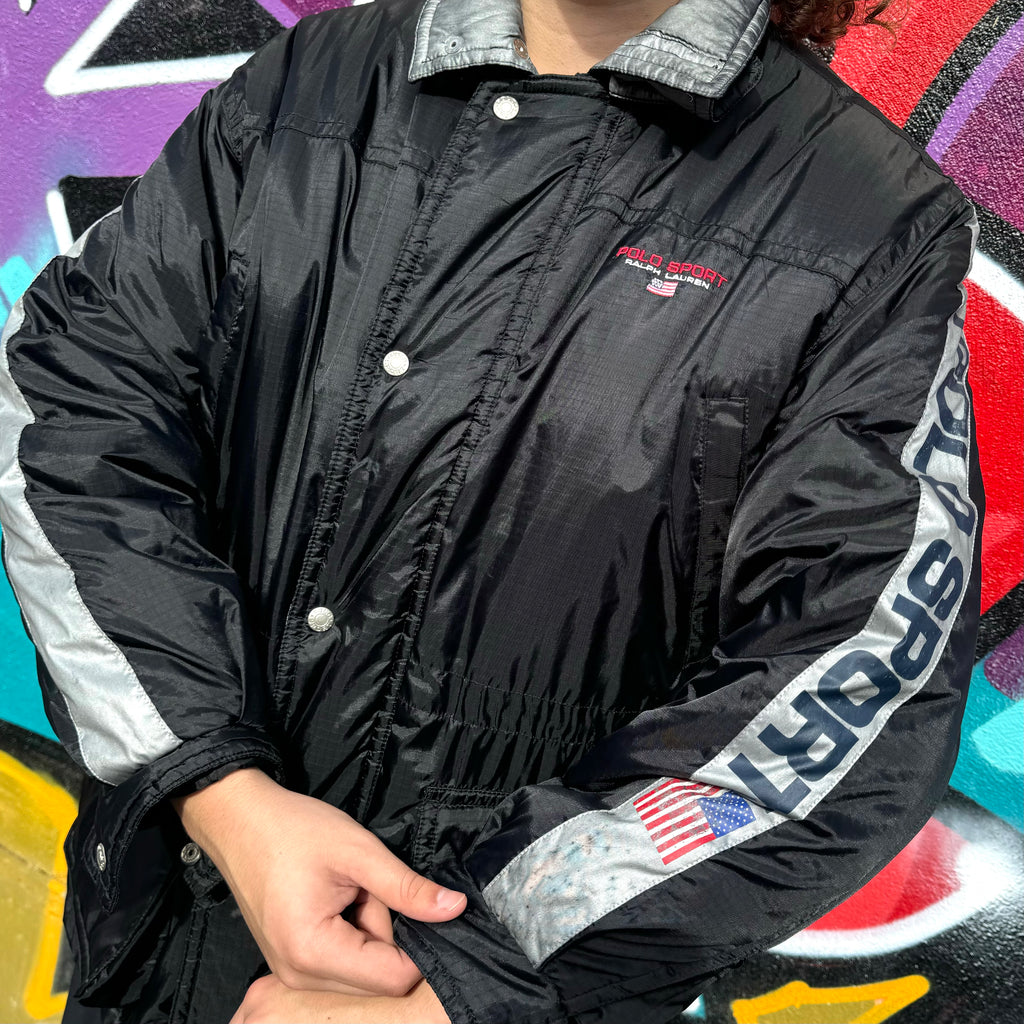 1990'S RALPH LAUREN POLO SPORT PUFFER JACKET - L