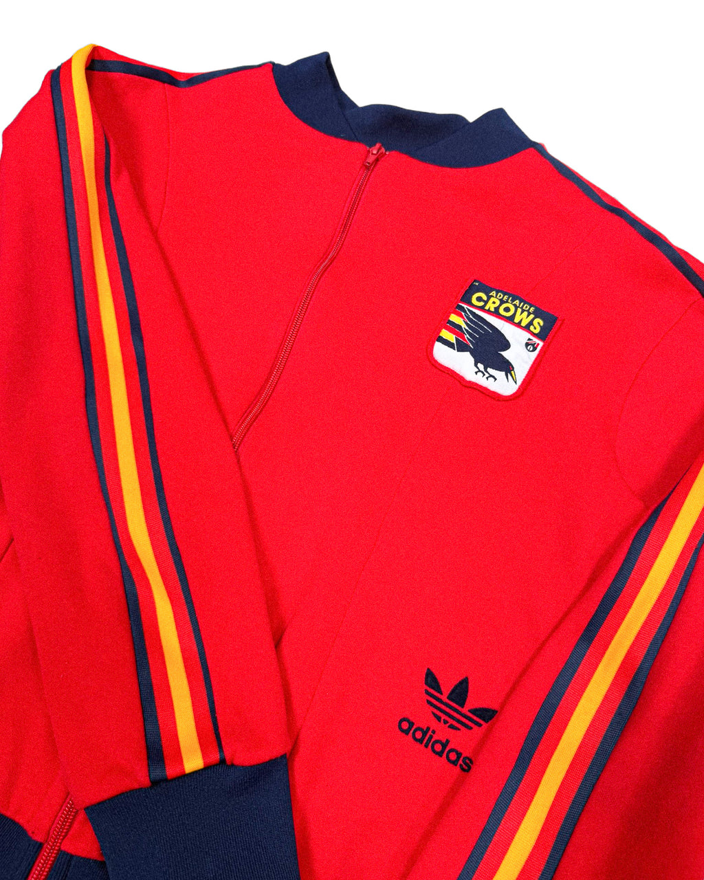 1970'S ADIDAS SOUTH AUSTRALIA TRACK JACKET (1990'S ADELAIDE CROWS PATCH) - S/M