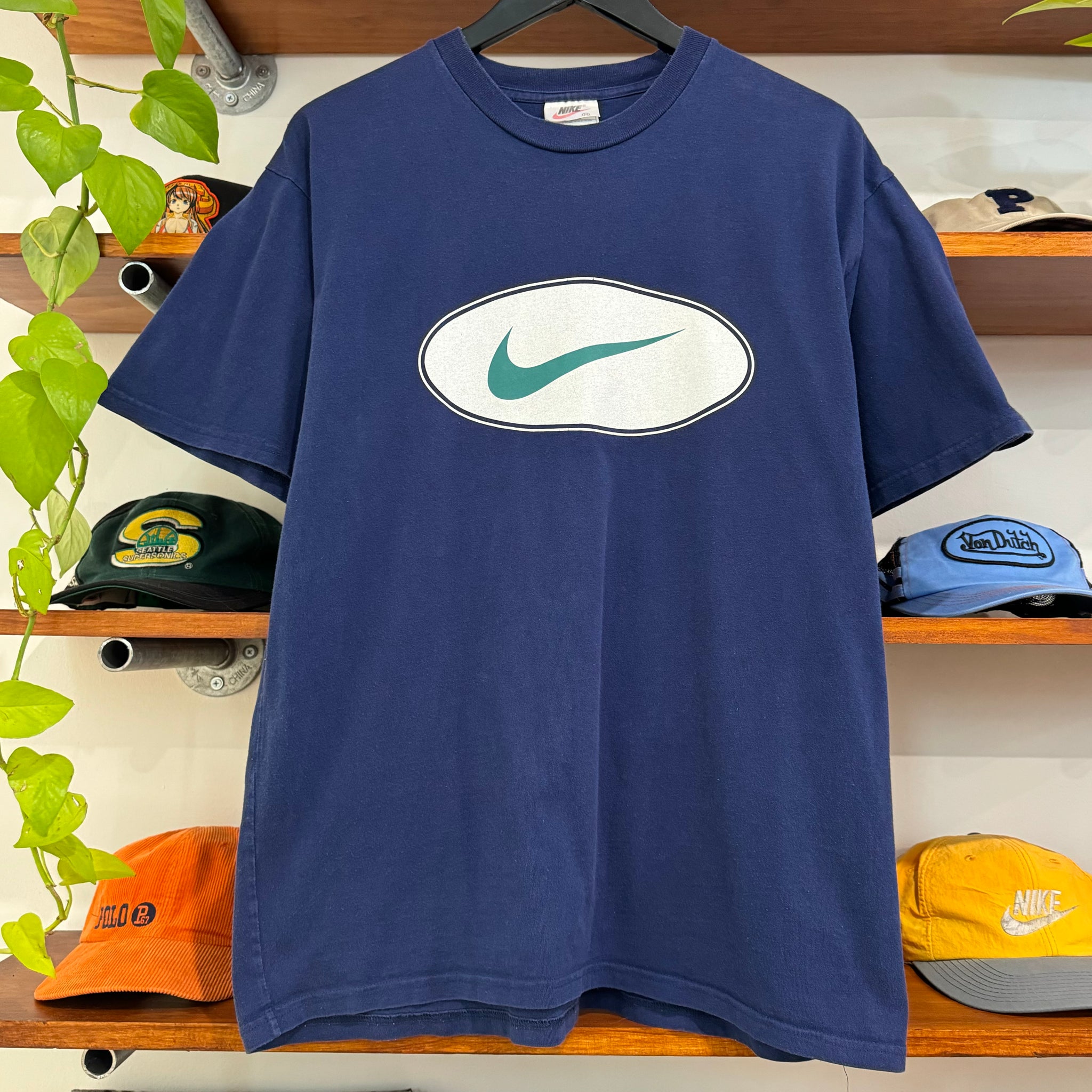 1990'S NIKE SWOOSH OVAL TEE - M/L