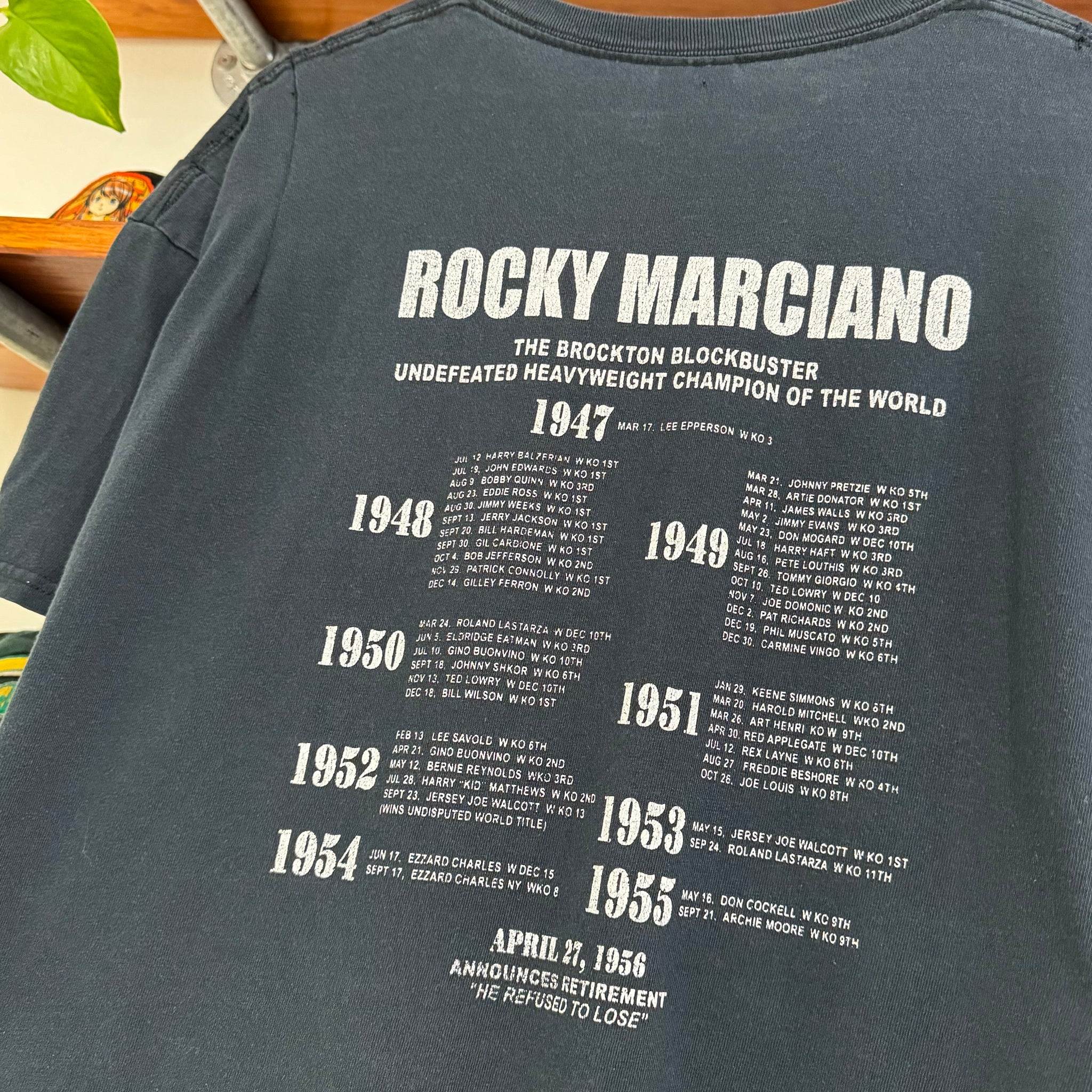 2000'S ROCKY MARIANO BOXING GRAPHIC TEE - L